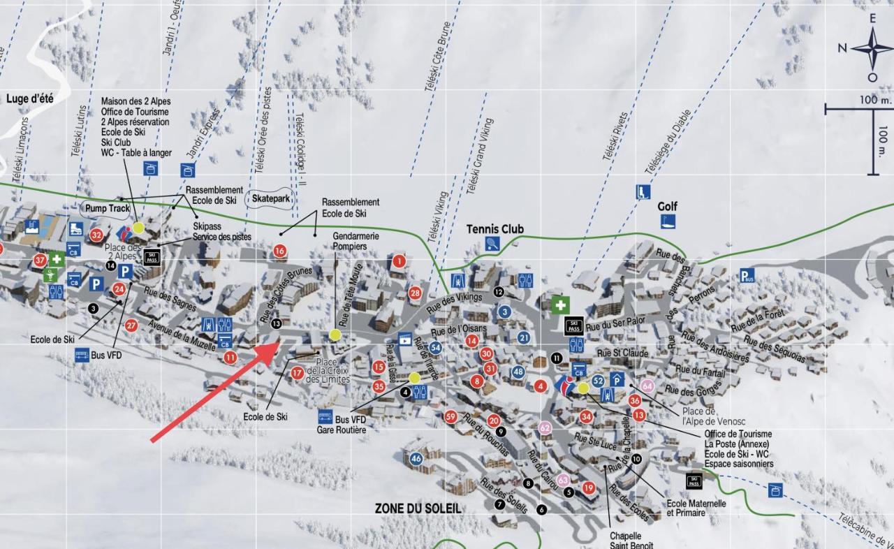 Appart Centre Station Les 2 Alpes, Parking, Wifi Les Deux Alpes Ngoại thất bức ảnh
